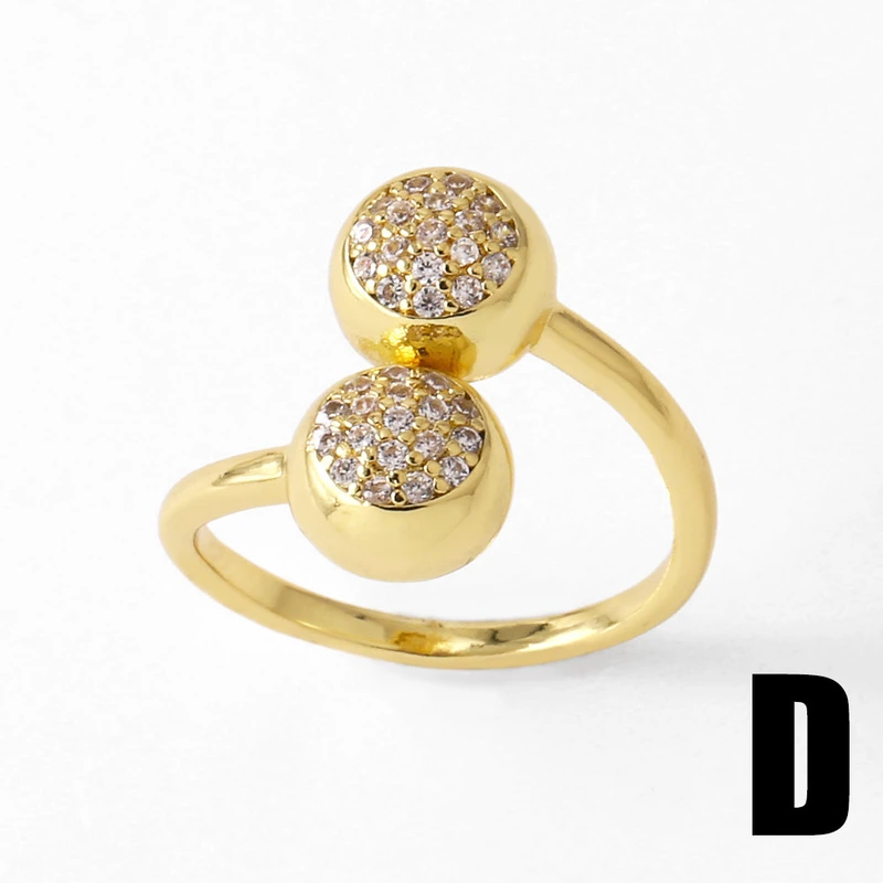 AS jewelry hot selling hollow leaf open ring female copper plated 18k close ring ring rij57