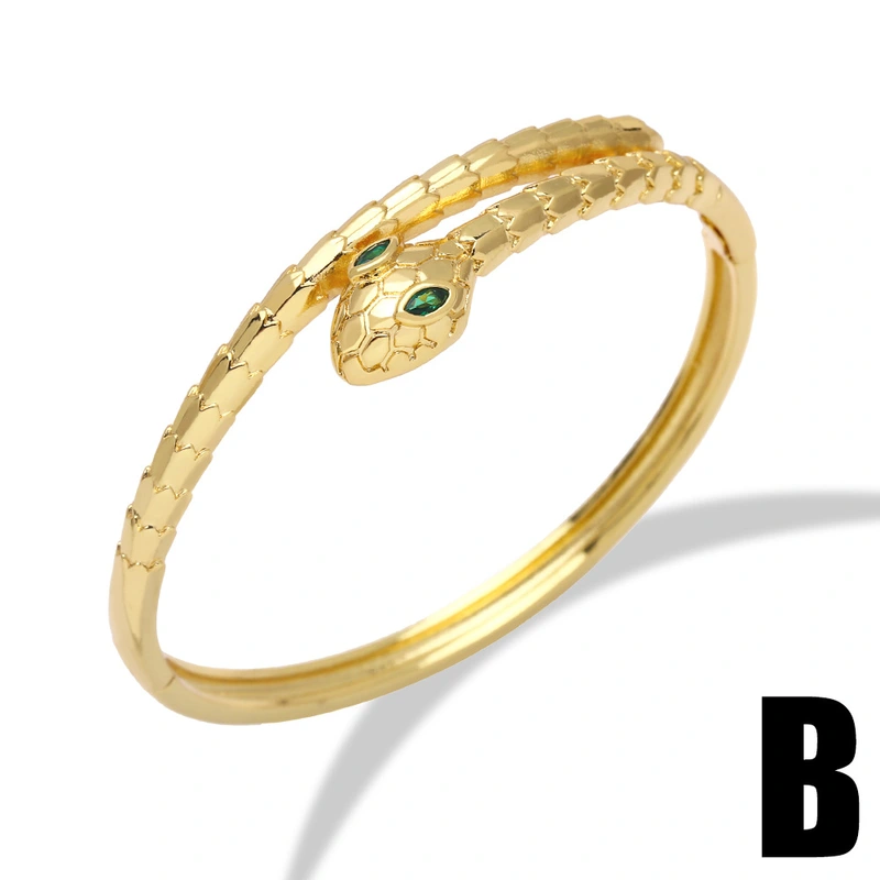 Snake bracelet women's European and American cold style fashion personality snake head bracelet full of diamonds high-end luxury bracelet brf19