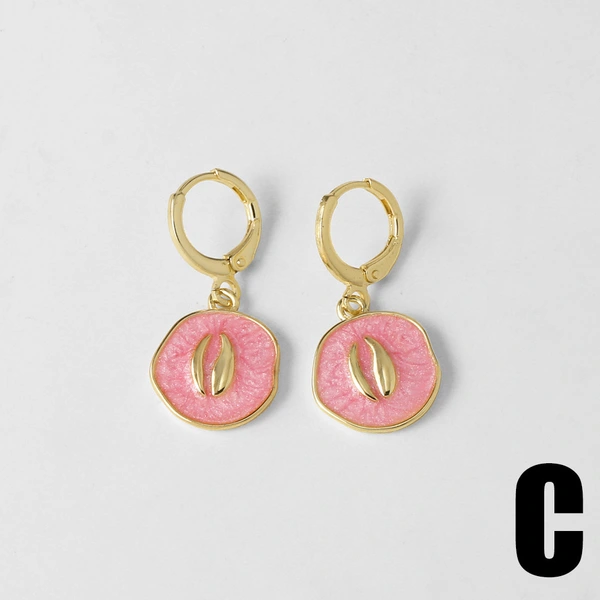 AS jewelry Europe and the United States hot selling ocean wind oil whale pendant earrings copper plated 18k gold earrings era283