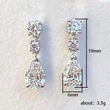 Small fresh classic teardrop earrings light luxury micro-inlaid pear-shaped zircon bridal banquet temperament earrings for women