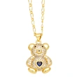 Clearance sale European and American simple cute full diamond bear necklace female style fashion all-match clavicle chain sweater chain nkp82