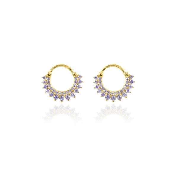 Manufacturer's source exquisite earrings for women, hot selling, multiple colors available, colorful zircon personalized jewelry