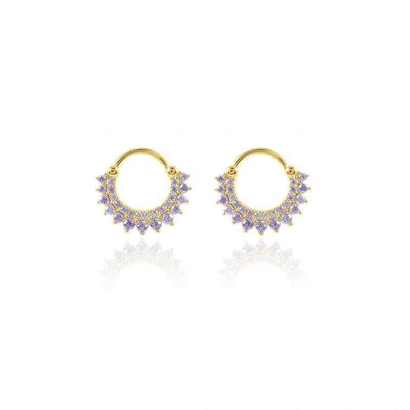 Manufacturer's source exquisite earrings for women, hot selling, multiple colors available, colorful zircon personalized jewelry