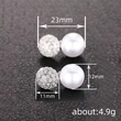Factory direct sale earrings for women, full diamond imitation pearl princess earrings, round geometric dress accessories
