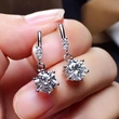 Live streaming hit imitation white zirconium earrings imitation gold plated long tassel earrings fashionable and versatile student earrings