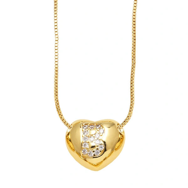 AS jewelry new style inlaid zircon love 26 letters pendant necklace clavicle chain nkb281necklace