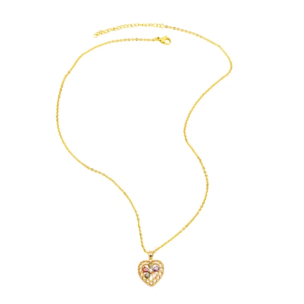 Clearance European and American simple love necklace female niche design butterfly inlaid zircon pendant clavicle chain nkb831