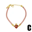AS jewelry Europe and the United States hot selling Valentine's Day love heart pendant copper plated real gold hand jewelry bracelet female bre24