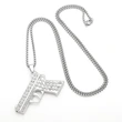 European and American hot-selling hip-hop rap pistol necklace fashion personality pendant necklace trendy cool versatile sweater chain nkb329
