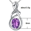 Hot selling new geometric claw-set zirconium diamond gemstone necklace for women personalized couple pendant jewelry
