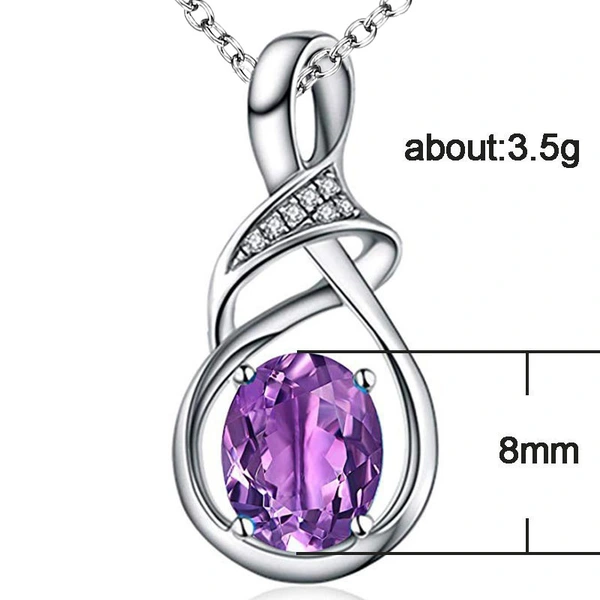 Hot selling new geometric claw-set zirconium diamond gemstone necklace for women personalized couple pendant jewelry