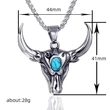  Retro bull head necklace exaggerated domineering personality trendy men's pendant European and American fashion hip-hop punk style necklace