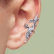 New retro wave flower non-pierced earrings popular fashion street earrings European and American fashion earrings