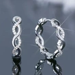 New wedding three-dimensional jewelry French wave pattern winding design earrings elegant temperament jewelry