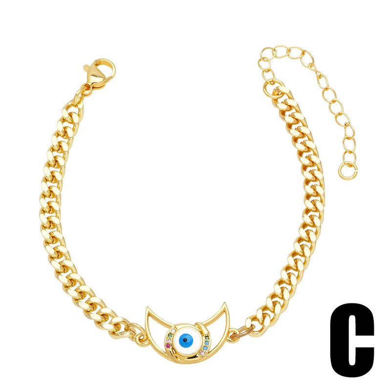 Hot selling bracelet female style palm devil eye inlaid zircon pentagram hand bracelet female brm49