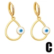 Clearance European and American jewelry devil eye earrings female geometric lightning drop oil blue eye earrings ers35
