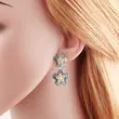 AS jewelry European and American love heart flower earrings female high-grade gold-plated zircon earrings earrings ert54