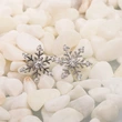 Korean style new jewelry elegant snowflake zircon earrings sweet Christmas gift manufacturers spot wholesale