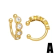 European and American fashion simple cross ear bone clip female personality diamond geometric C-shaped ear clip no pierced earrings erq91