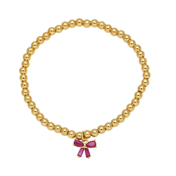 AS jewelry bracelet butterfly pendant bracelet gold-plated inlaid colored zircon bracelet brd81