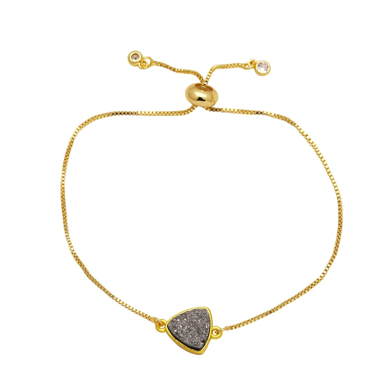 Hot selling triangle pendant bracelet female niche light luxury high-end gold-plated bracelet brc54