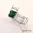 Wholesale Queen Heavy Industry Elegant Ring Women's Square Exaggerated Temperament Ring Micro-inlaid Zircon Design