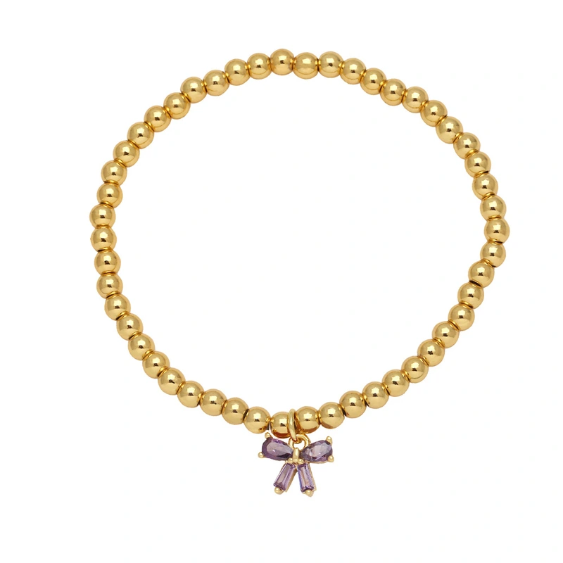 AS jewelry bracelet butterfly pendant bracelet gold-plated inlaid colored zircon bracelet brd81
