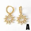 AS jewelry hot selling cross earrings female gold-plated zircon shell heart earrings erw14