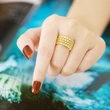 Simple and fashionable star ring female style niche design hollow double layer ring rim40