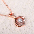 European and American celebrity pendant necklace with diamond and zircon heart-shaped necklace for women, trendy niche design, simple clavicle chain