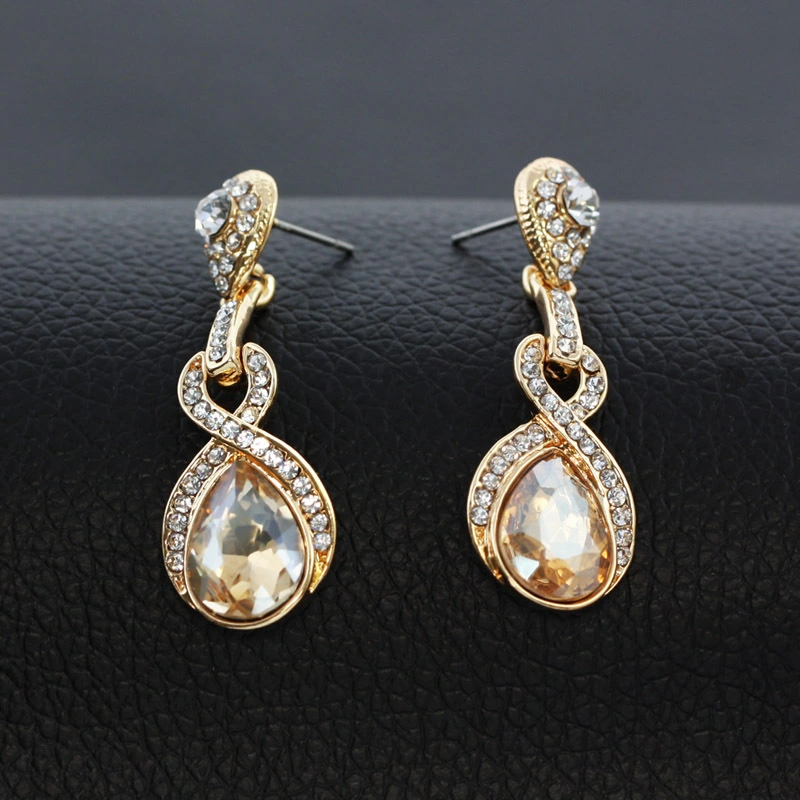 AS jewelry European and American fashion simple bridal wedding earrings temperament all-match personality water drop earrings earrings erj06