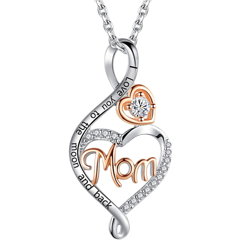New arrival, hot selling necklace in Europe and America, heart-shaped mom necklace