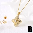 AS jewelry gold-plated full zircon four-leaf clover snowflake pendant necklace nka032 necklace