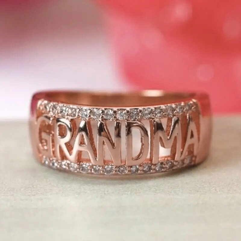  Old money style three-row combination ring for women, high-end luxury lady temperament style geometric round four-claw inlay