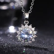 European and American high quality necklace 3A shiny zircon flower necklace for women all-match clavicle chain wholesale