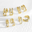 AS jewelry new double-layer ear bone clip 18k gold plated earrings ers08 earrings