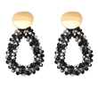 Hot selling rice bead earrings Bohemian crystal teardrop earrings hand-woven earrings era303