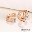 Japanese and Korean new attendance earrings for women hollow inlaid zircon jewelry ladies elegant sweet fashion jewelry