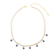 Clearance round devil's eye zircon necklace European and American style niche full diamond sweet cool hot girl style clavicle chain nkb689