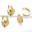 New style inlaid zircon heart earrings for women European and American simple gold-plated heart pendant earrings earrings era148