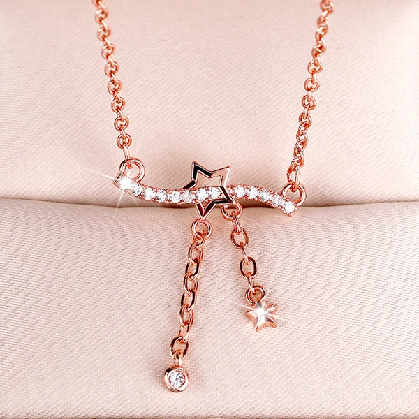 Necklace elegant temperament tassel pendant necklace sweet ladies clavicle necklace accessories