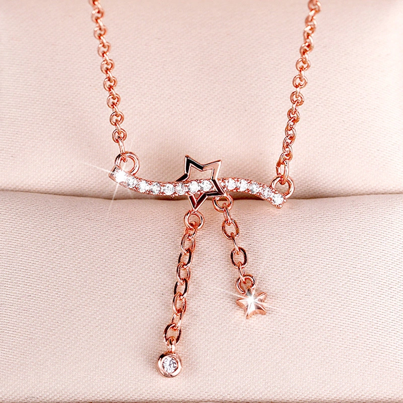 Necklace elegant temperament tassel pendant necklace sweet ladies clavicle necklace accessories