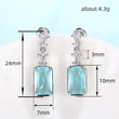 New European and American earrings, rectangular, high-end, elegant earrings, best-selling, medium-length women's earrings