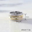 Metal electroplating two-color simple ring unisex daily matching ring fashionable niche personality