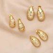 Hot selling love earrings versatile inlaid zircon gold-plated star water drop earrings earrings erv58