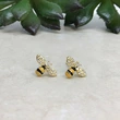 Exquisite mini cute earrings Korean pastoral bee earrings small fresh summer design earrings