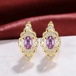 Russia's new earrings 2024 new trend high-end earrings hollow design temperament earrings
