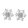  Korean exquisite snowflake earrings inlaid with zircon small fresh earrings Christmas festival New Year jewelry for women