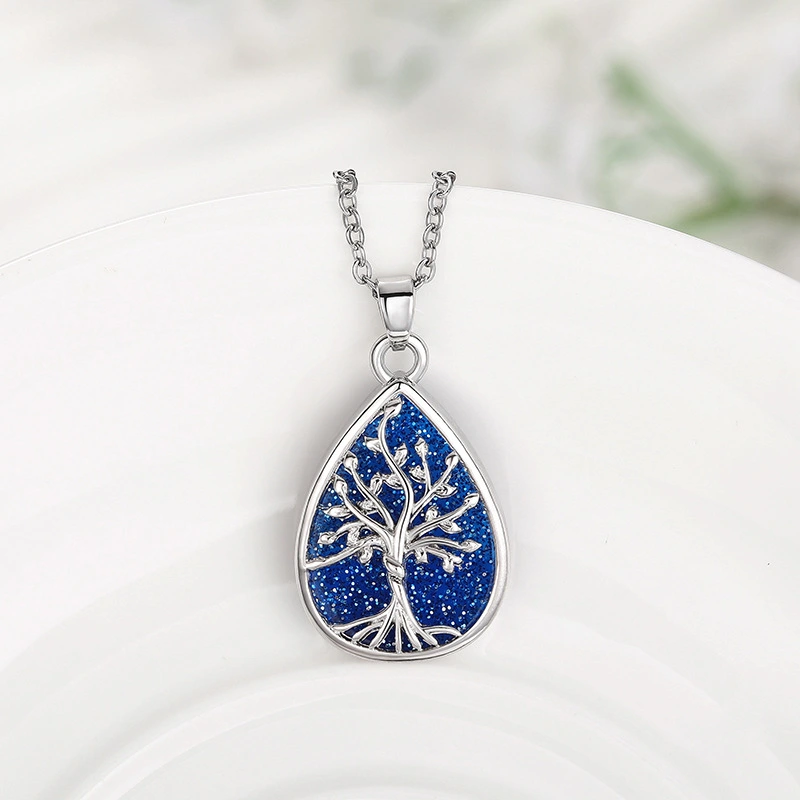  Factory direct sale glue drop earrings for women, branch water drop metal electroplating shiny jewelry, fashionable jewelry set