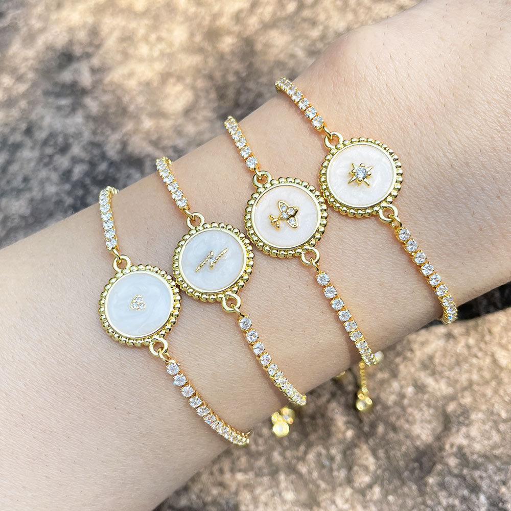 Clearance hot sale fashion versatile bracelet geometric lightning heart adjustable bracelet brg84